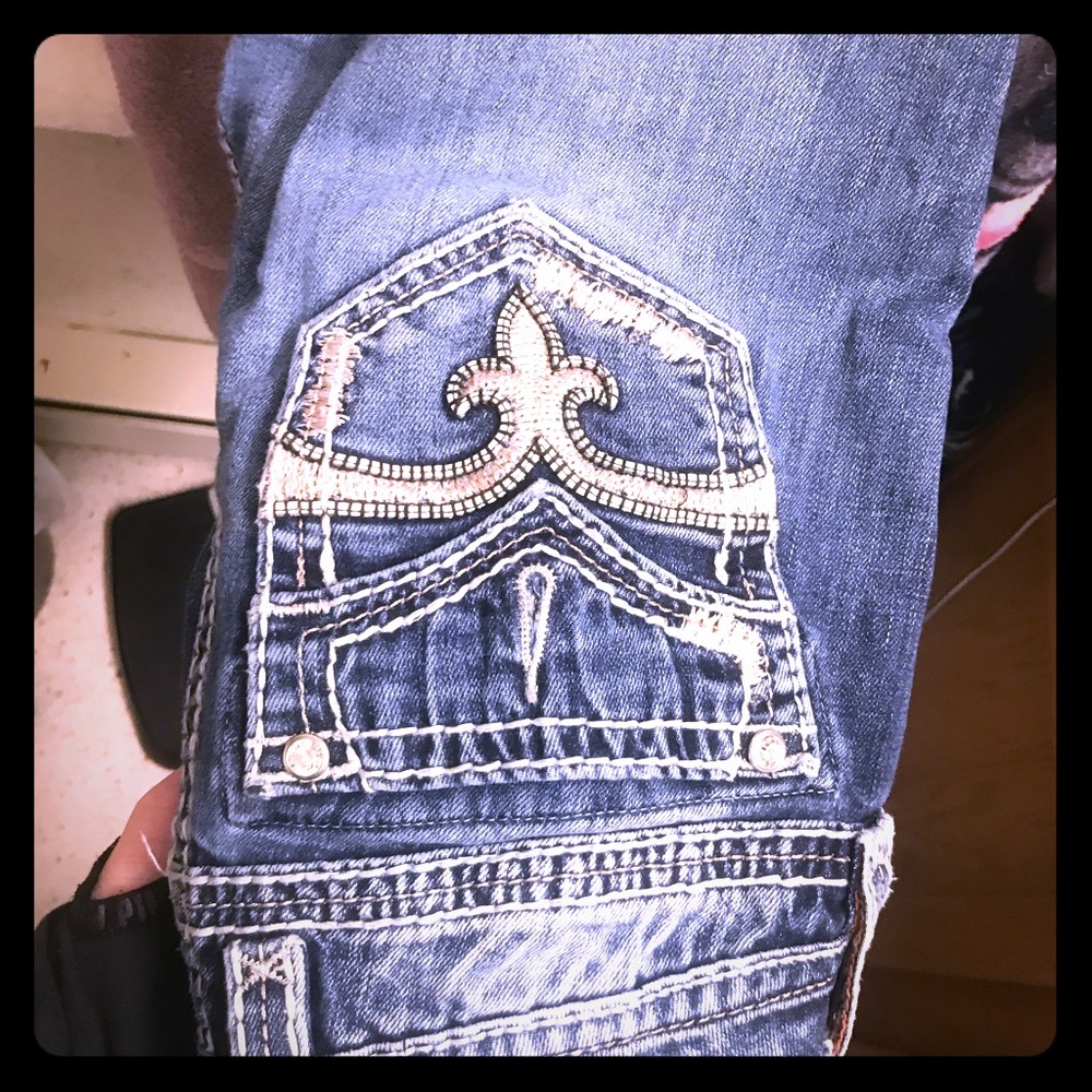 Size 27 rock Revivals super cute hologram cutouts